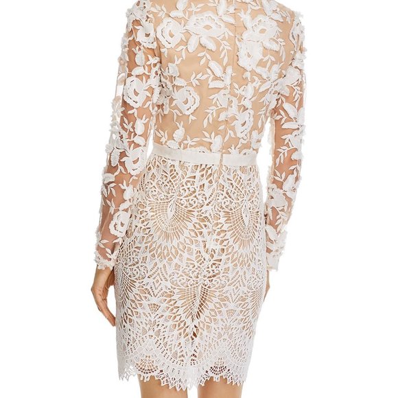 ML Monique Lhuillier Calypso Floral Lace Dress NEW - Picture 3 of 3